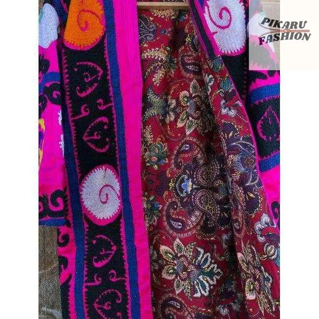 Bohemian Suzani Embroidered Kimono Jacket