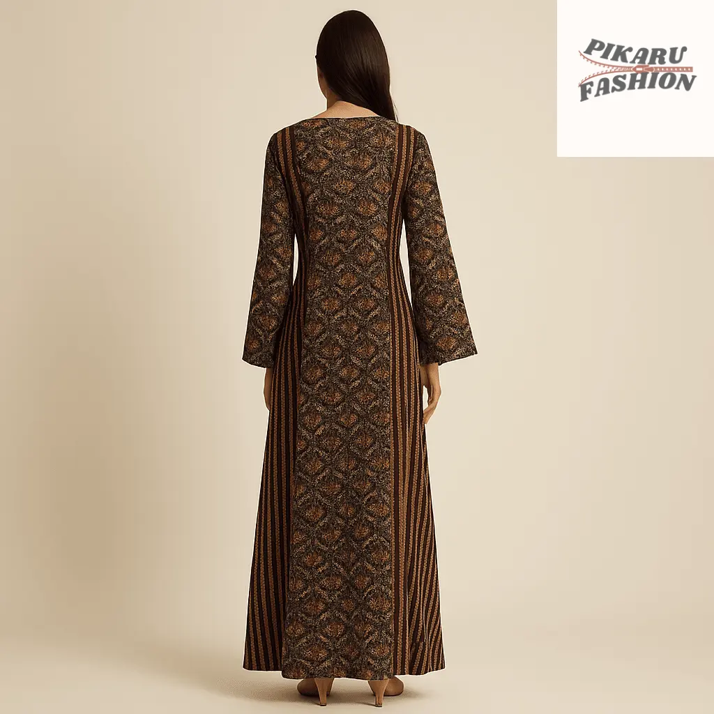 Bohemian Block Print Maxi Dress - PIKARU FASHION