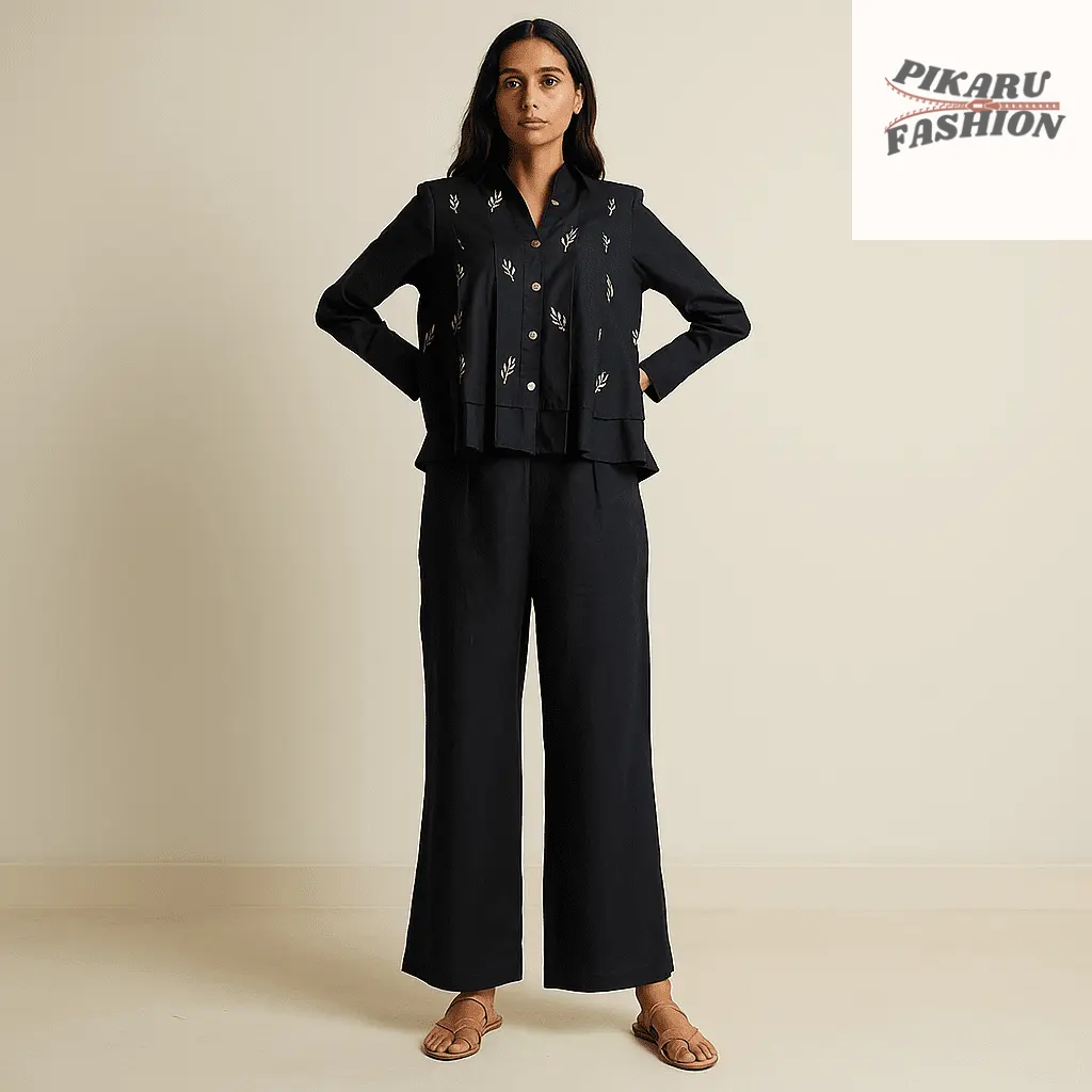 Midnight Bloom Co-Ord Set - PIKARU FASHION