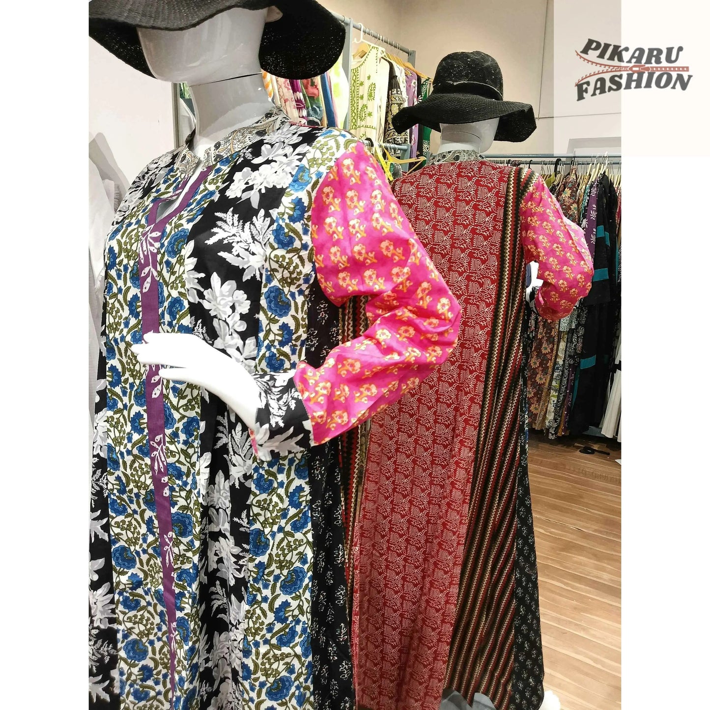 ๐ธ Floral Fusion Long Maxi Dress - PIKARU FASHION