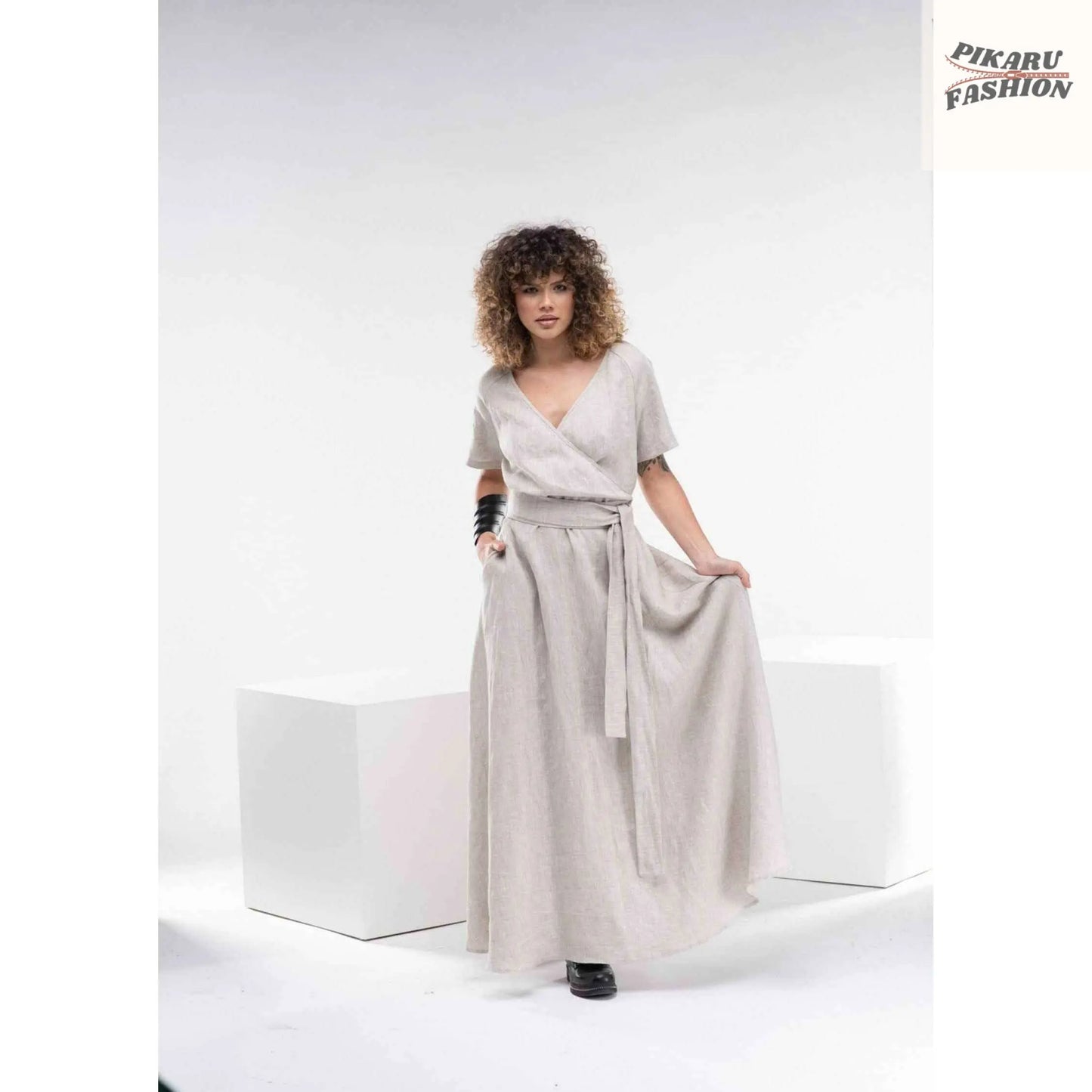 Maxi Wrap Dress - PIKARU FASHION