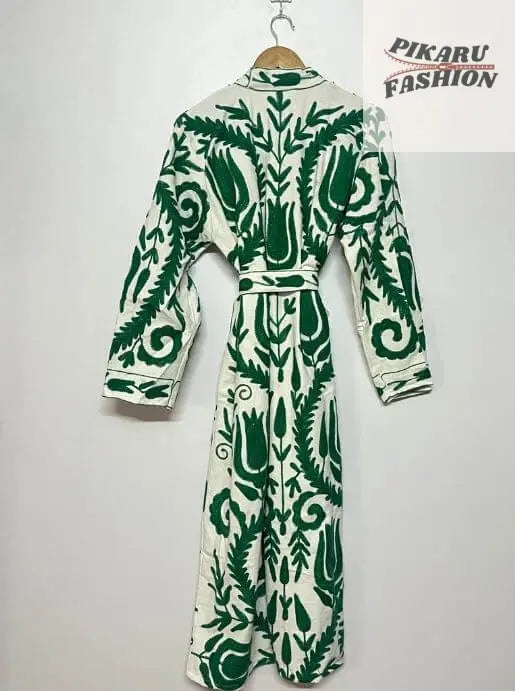 Suzani Embroidered Long Coat – Boho Ethnic Handmade Jacket