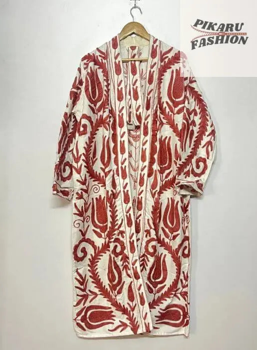 Suzani Embroidered Long Coat – Boho Ethnic Handmade Jacket