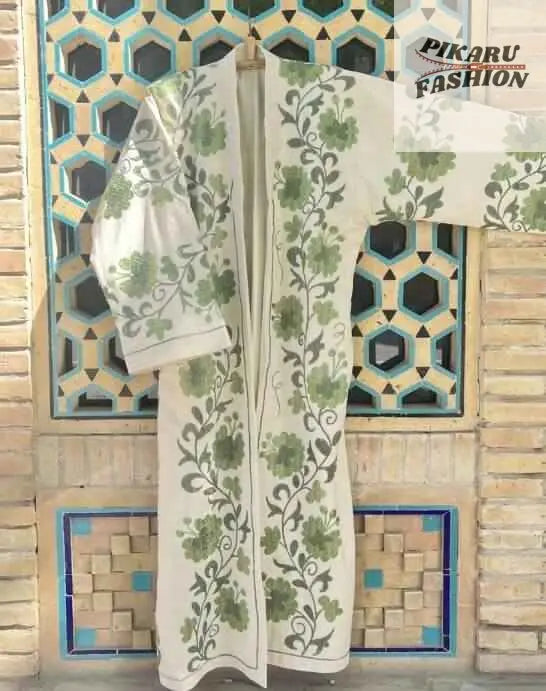 Handcrafted Kashmiri Suzani Long Coat – PIKARU FASHION