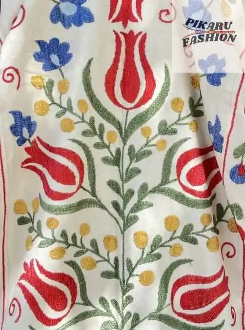 Handcrafted Kashmiri Suzani Long Coat – PIKARU FASHION