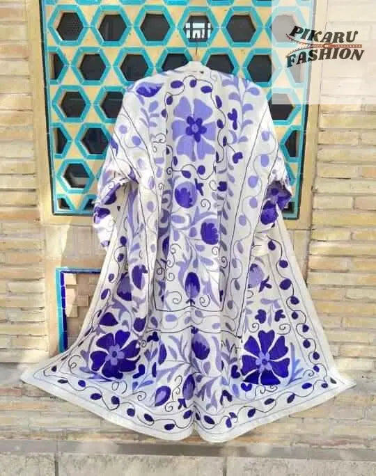 Handcrafted Kashmiri Suzani Long Coat – PIKARU FASHION
