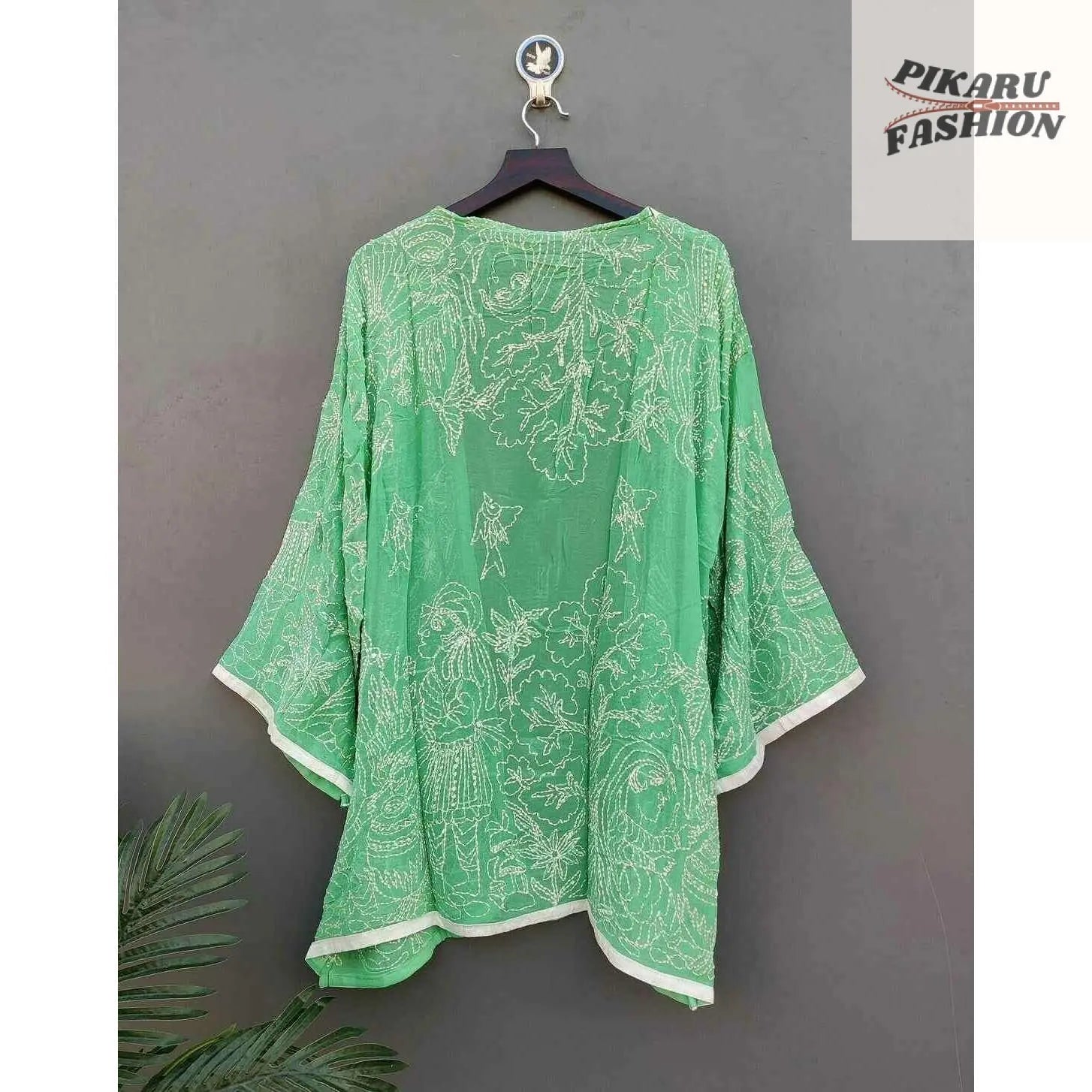 Vibrant Hand-Embroidered Mirror Work Jacket - PIKARU FASHION