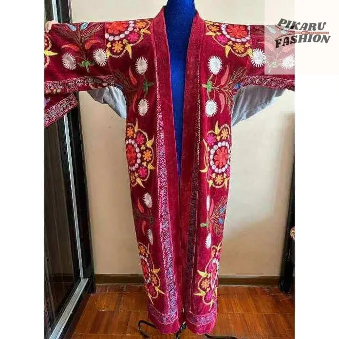  Velvet Coat – Bohemian Ethnic Kimono Jacket