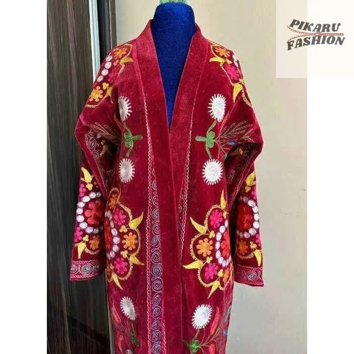  Velvet Coat – Bohemian Ethnic Kimono Jacket