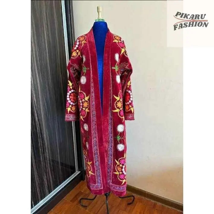  Velvet Coat – Bohemian Ethnic Kimono Jacket