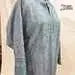 Handcrafted Kashmiri Wool Embroidered Long Jacket – Teal on Grey