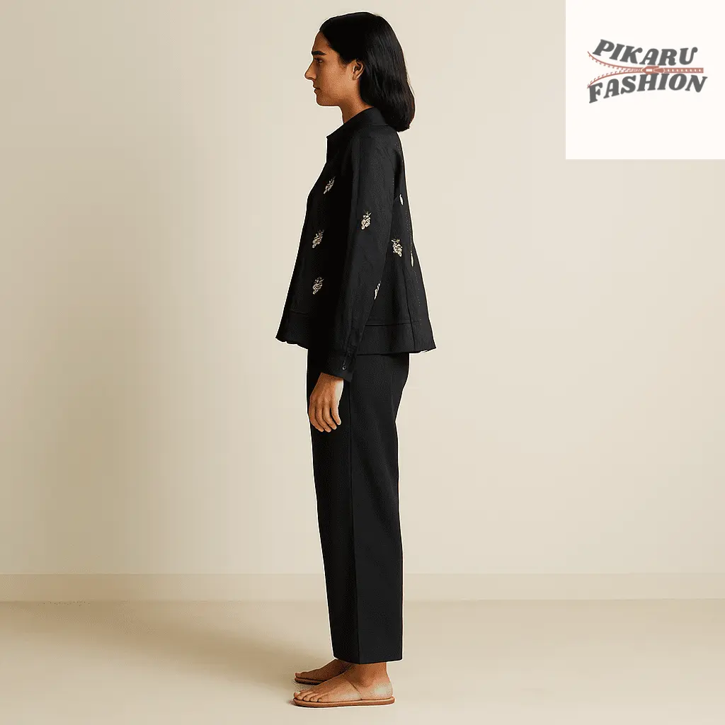 Midnight Bloom Co-Ord Set - PIKARU FASHION