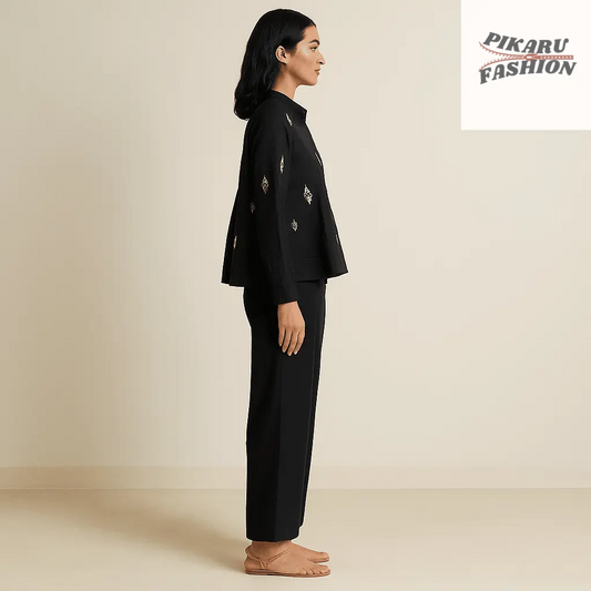 Midnight Bloom Co-Ord Set - PIKARU FASHION