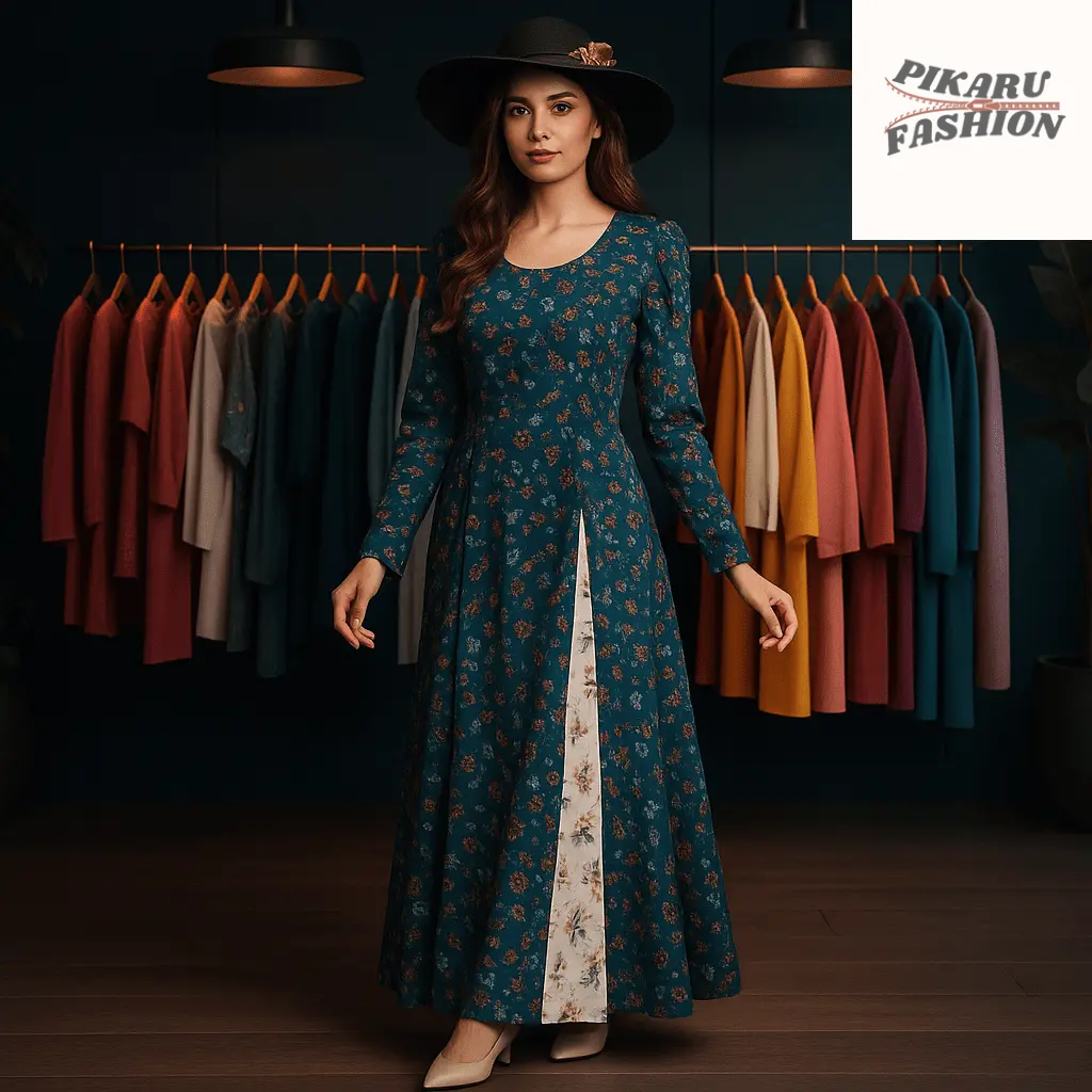 Floral Patchwork Maxi Dress - PIKARU FASHION