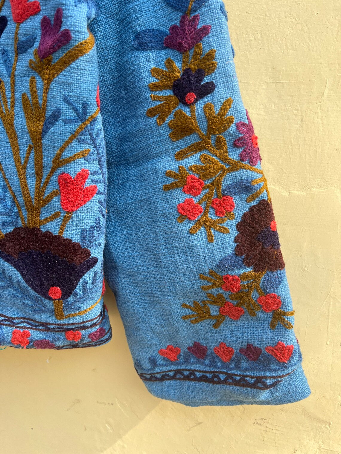 Handmade Cotton Suzani Embroidered Jacket: Women's Winter Coat