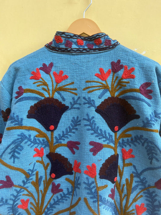Handmade Cotton Suzani Embroidered Jacket: Women's Winter Coat