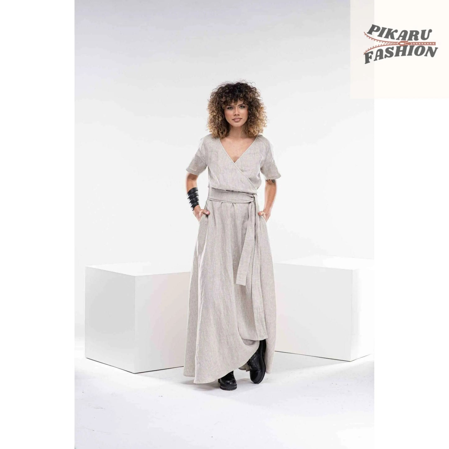 Maxi Wrap Dress - PIKARU FASHION