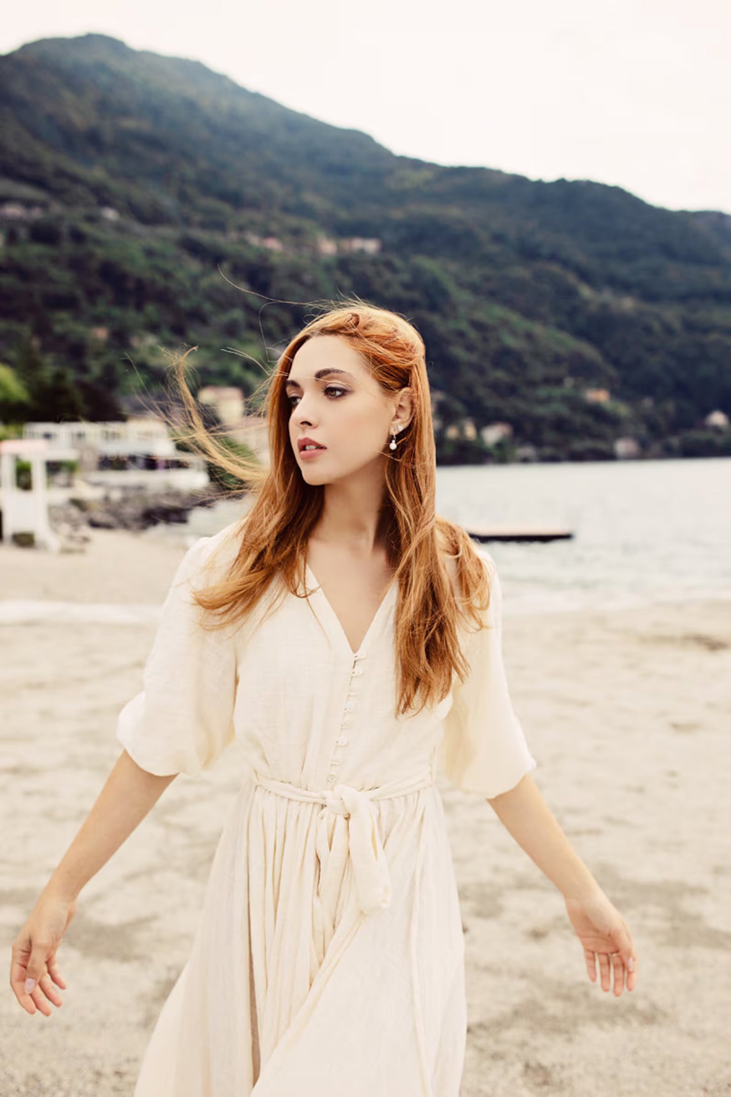 Wrap Dress Button Front - Boho Dress - PIKARU FASHION