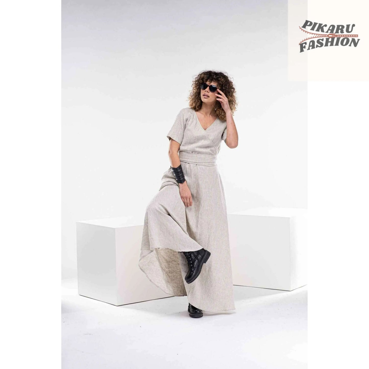 Maxi Wrap Dress - PIKARU FASHION