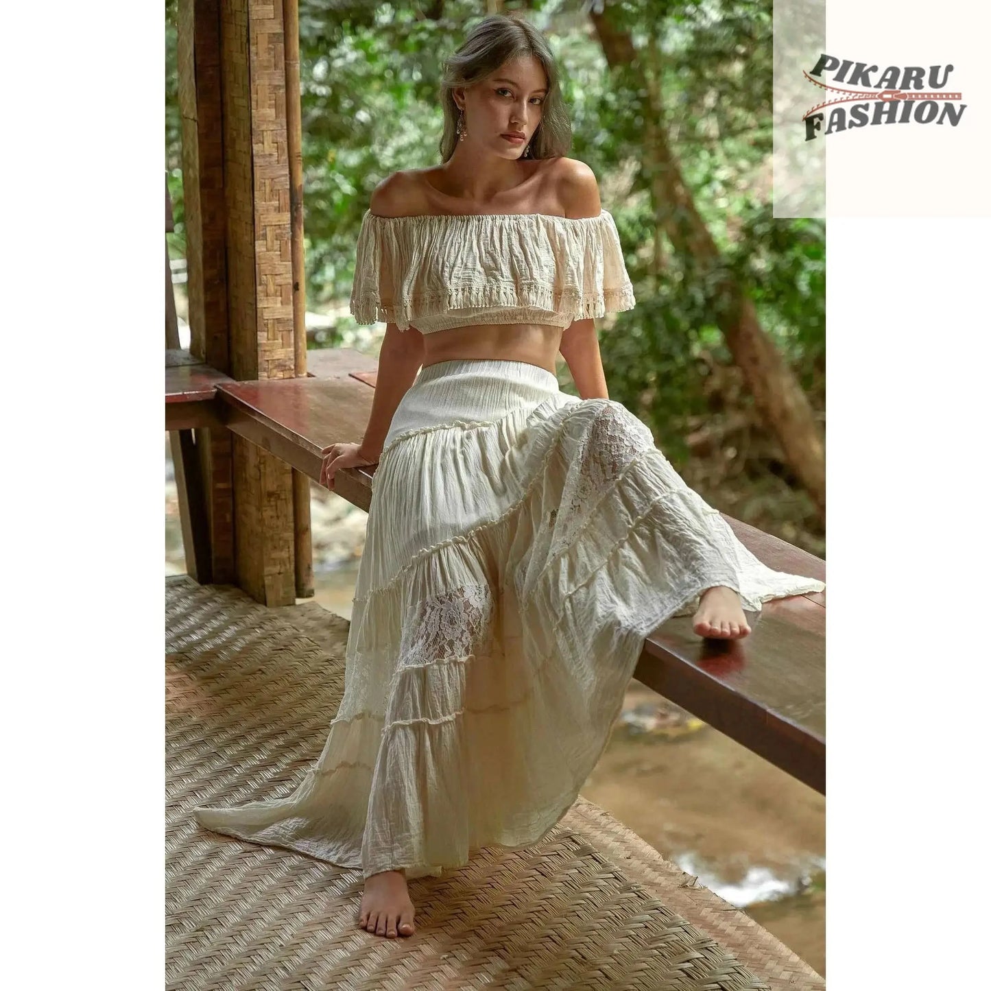 Boho Peasant Long Skirt - PIKARU FASHION