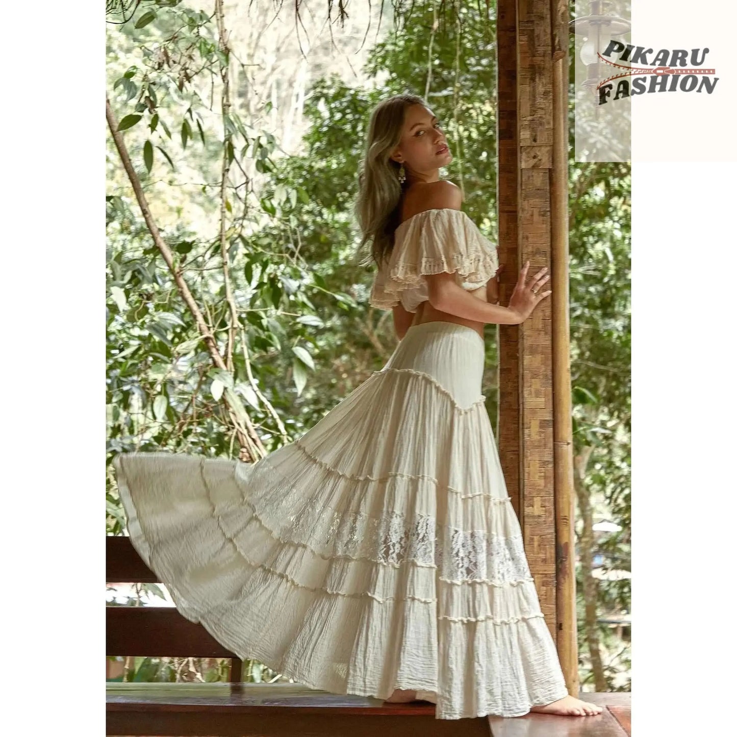 Boho Peasant Long Skirt - PIKARU FASHION