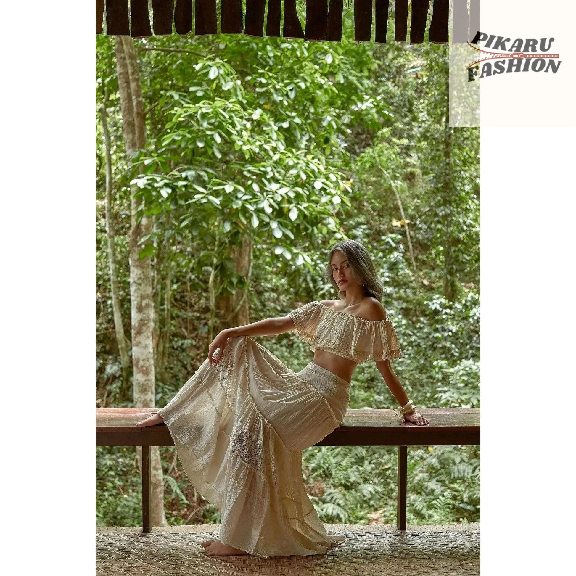 Boho Peasant Long Skirt - PIKARU FASHION