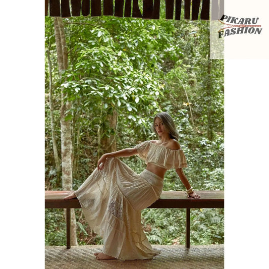 Boho Peasant Long Skirt - PIKARU FASHION