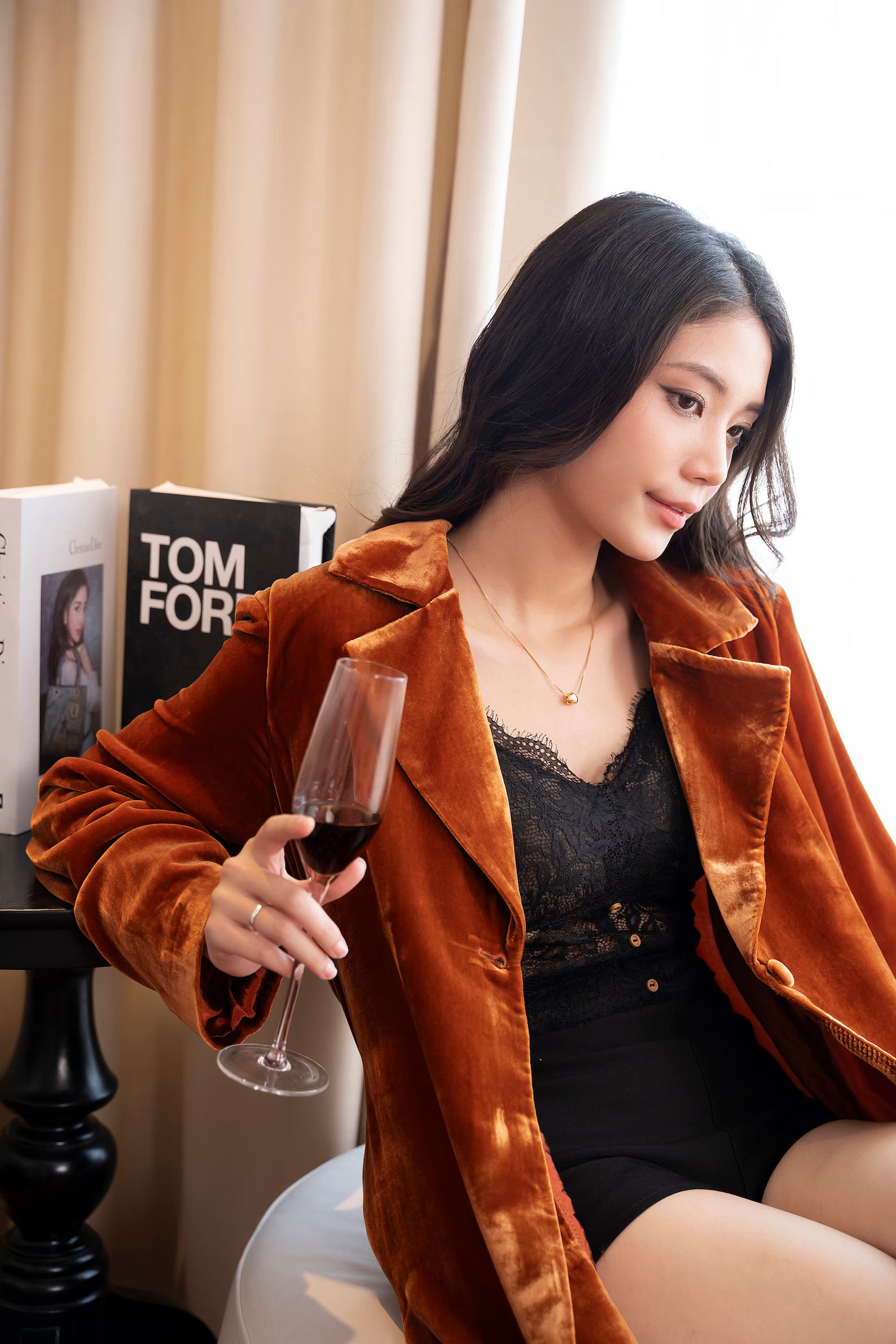 Long Mulberry Silk Velvet Duster - PIKARU FASHION