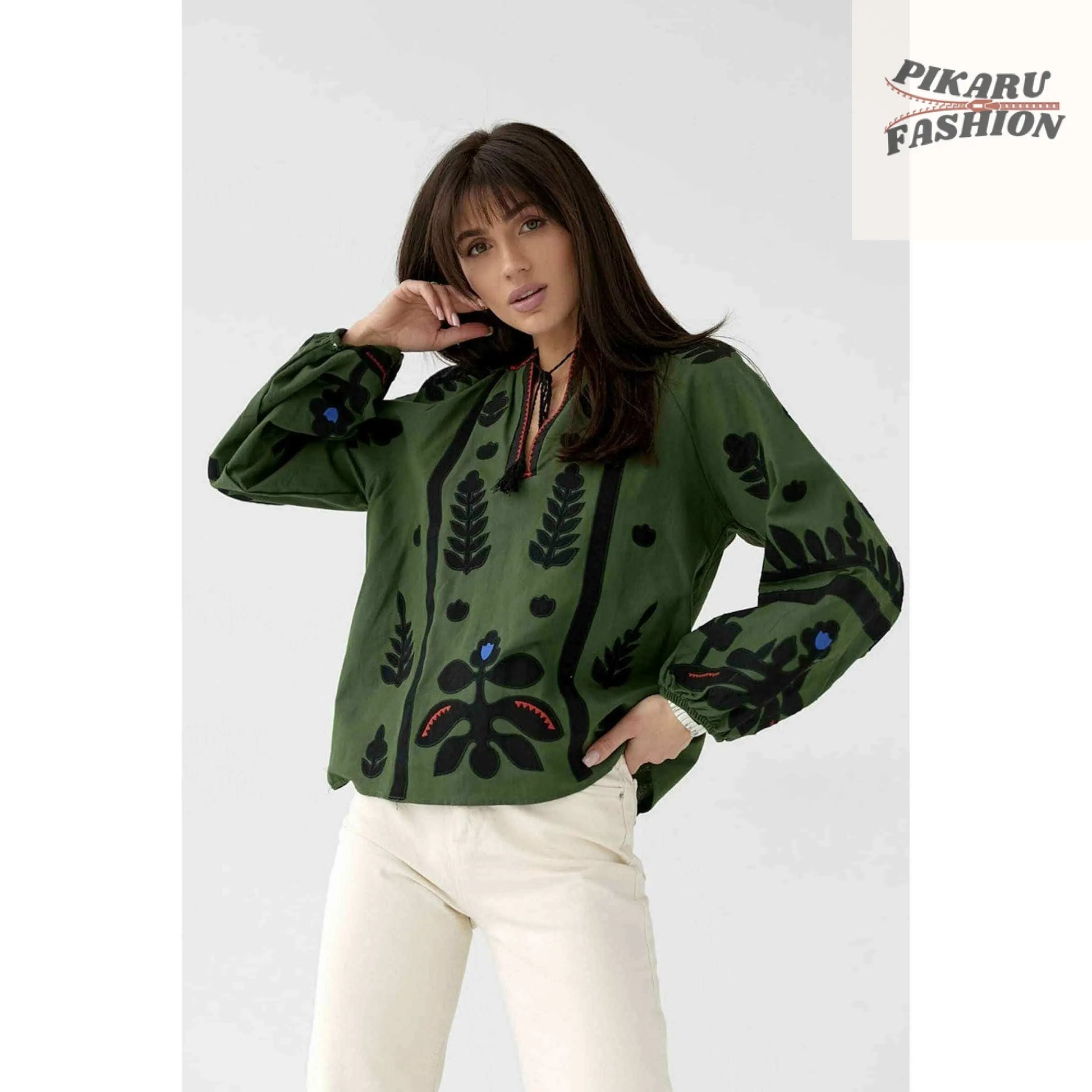 beautiful Boho Embroidered Blouse / PIKARU FASHION - PIKARU FASHION