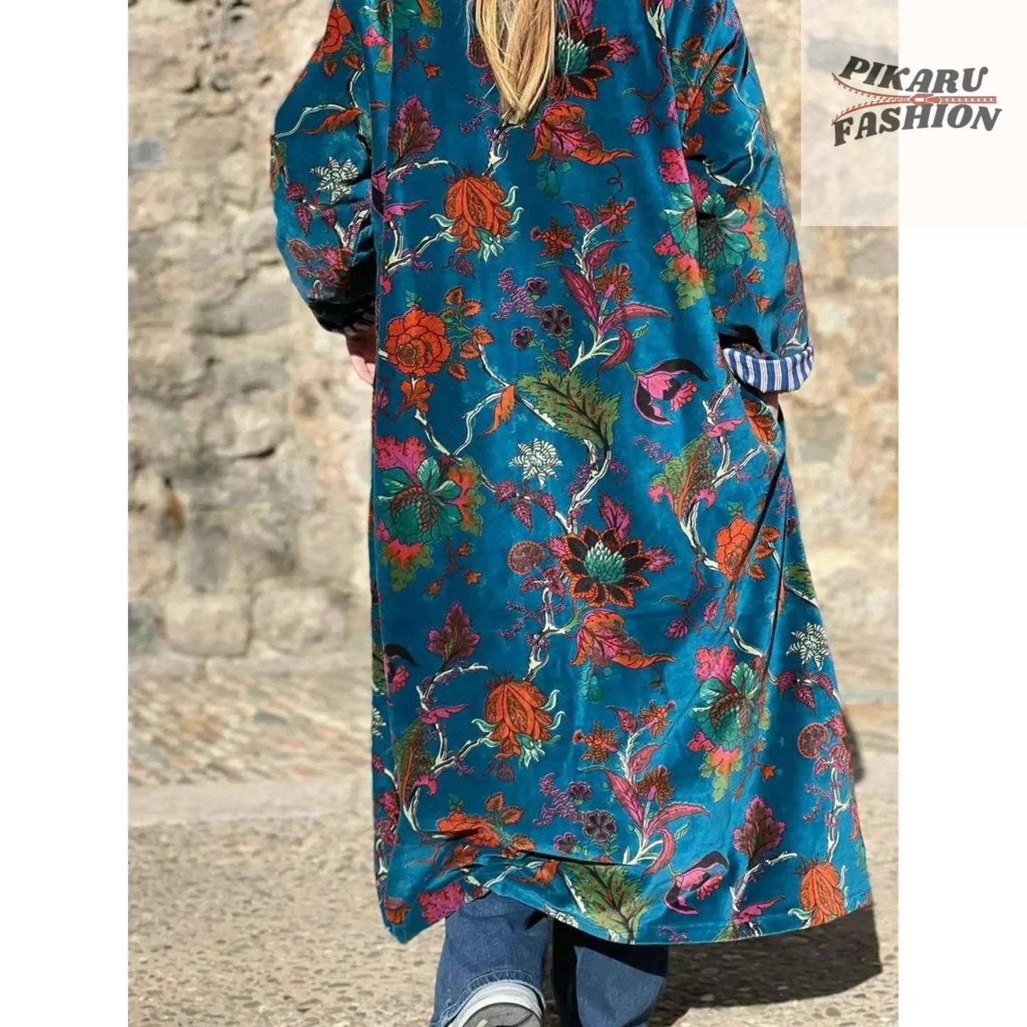 Long Velvet Jacket - PIKARU FASHION