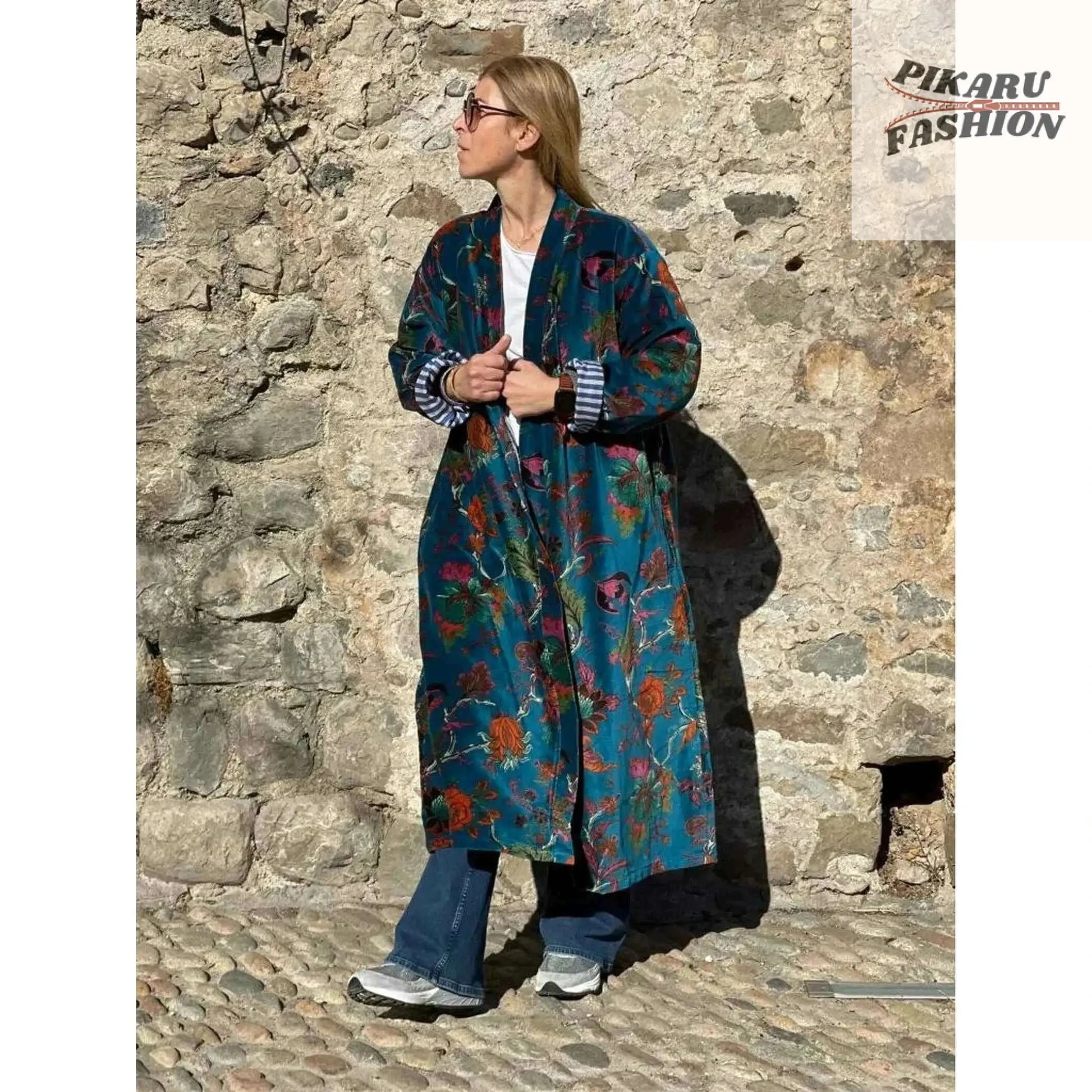 Long Velvet Jacket - PIKARU FASHION