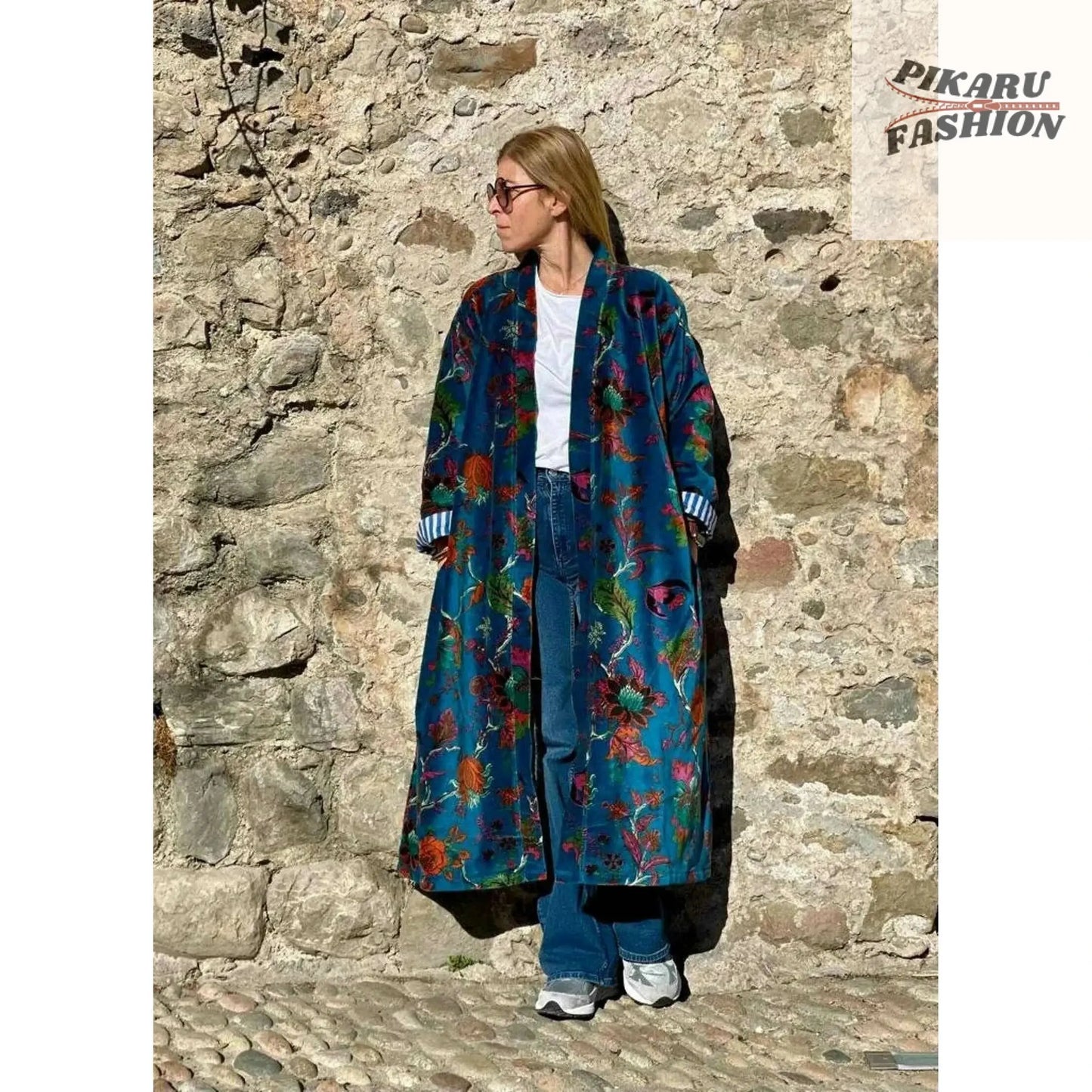 Long Velvet Jacket - PIKARU FASHION