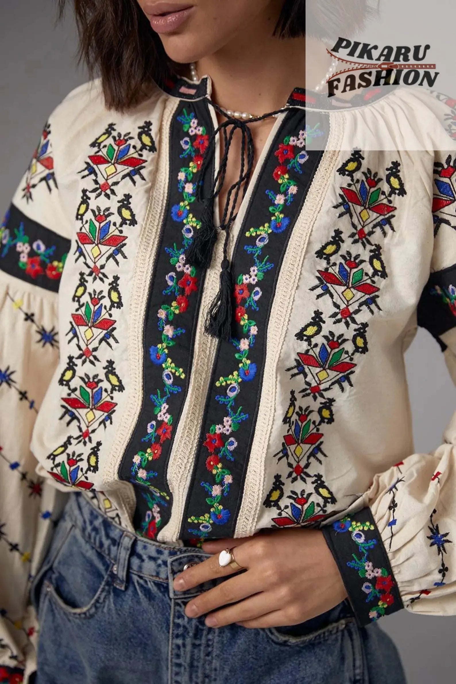 Vyshyvanka Ukrainian Blouse – Traditional Embroidered Top PIKARU FASHION