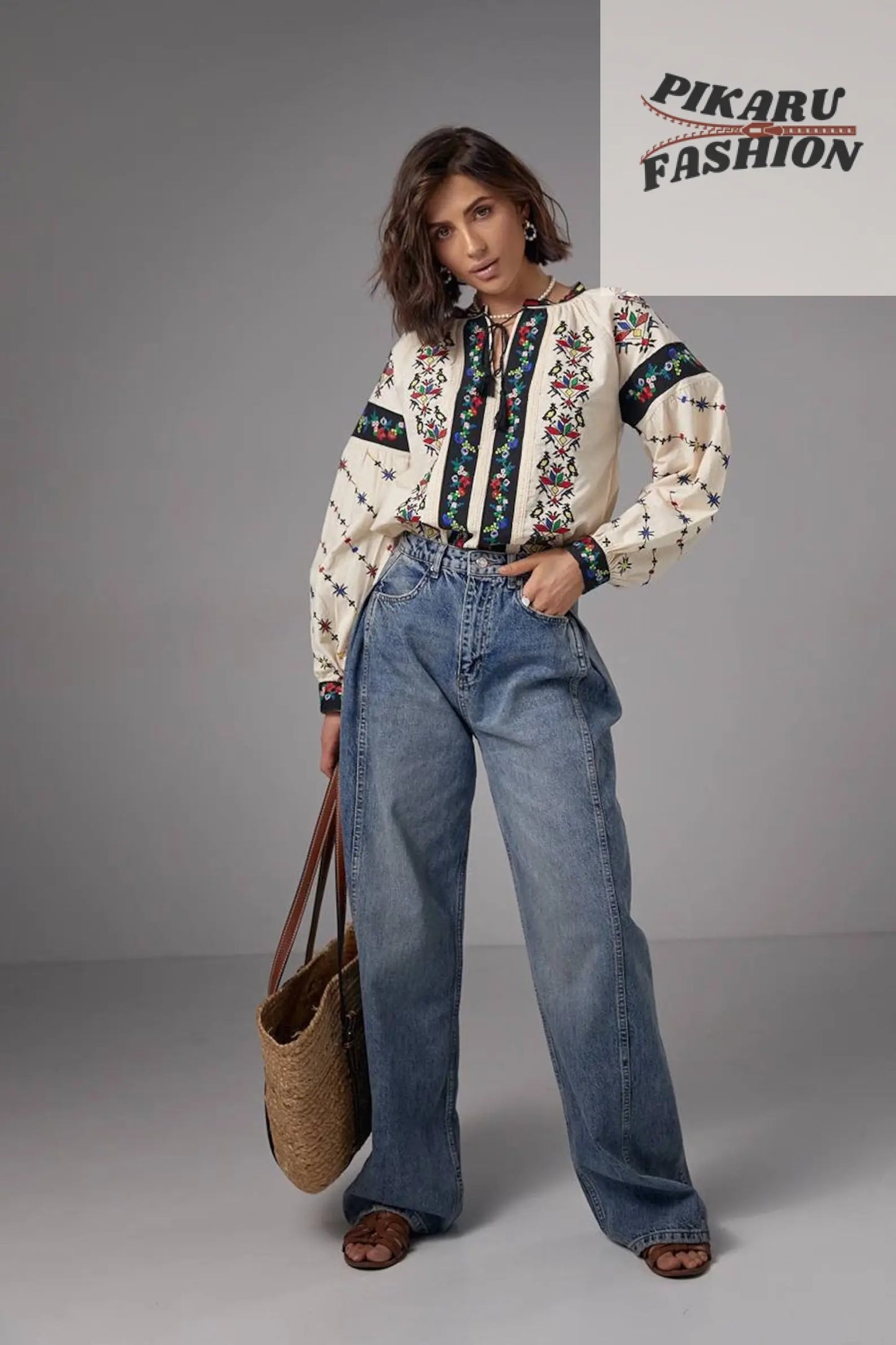 Vyshyvanka Ukrainian Blouse – Traditional Embroidered Top PIKARU FASHION