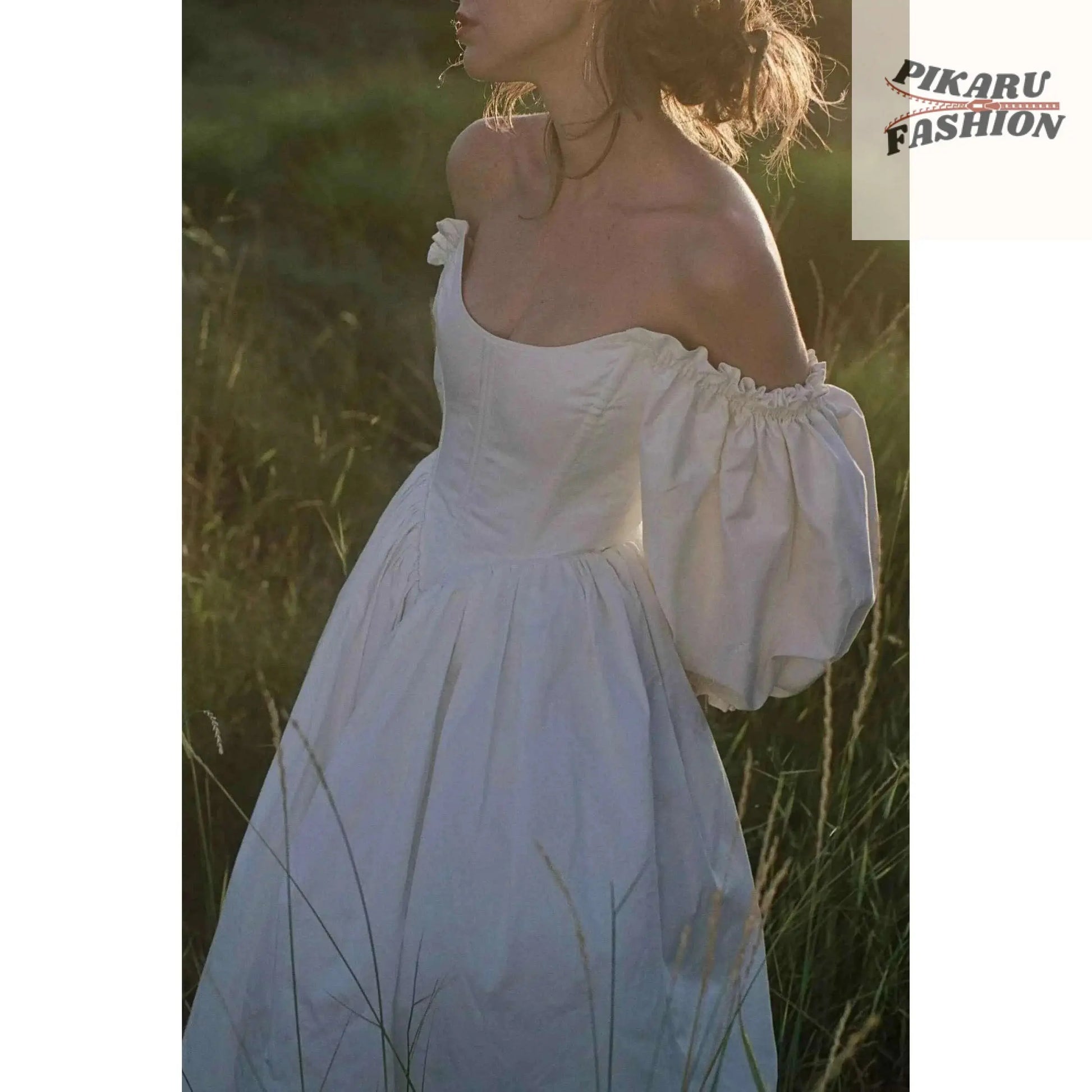 beautiful Puff sleeves dress-PIKARU FASHION - PIKARU FASHION