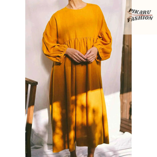 Oversized Linen Dress - PIKARU FASHION