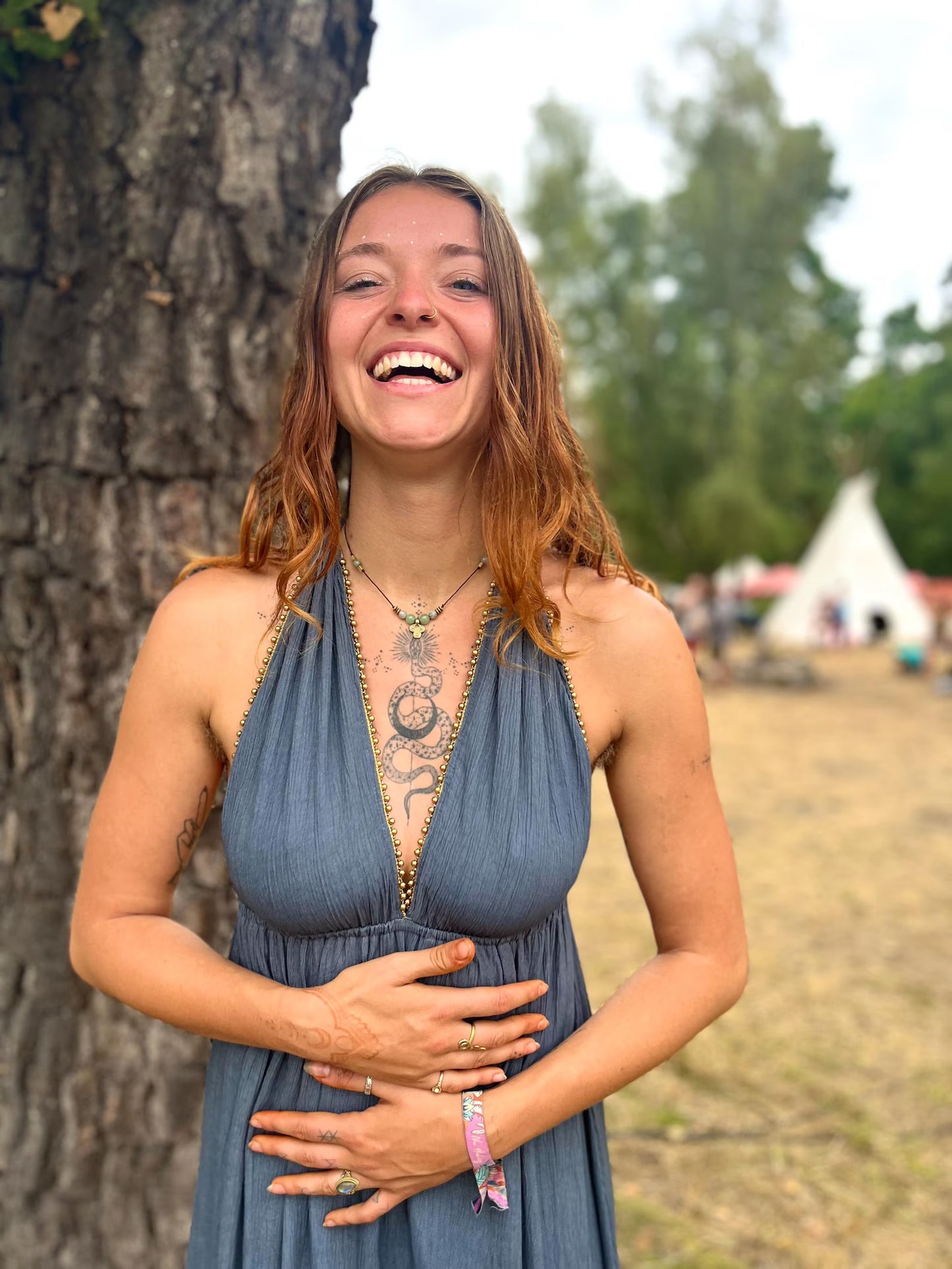 Summer Boho Dress blue - PIKARU FASHION