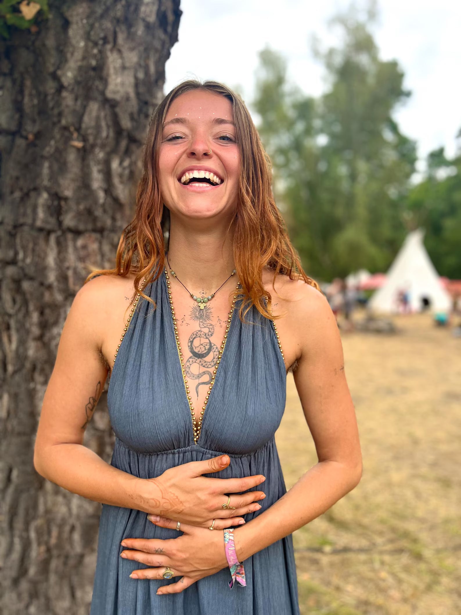 Summer Boho Dress blue - PIKARU FASHION