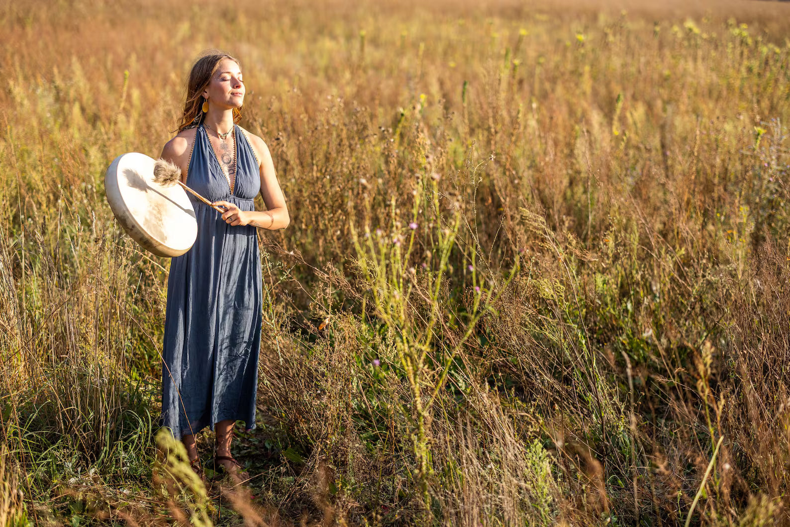 Summer Boho Dress blue - PIKARU FASHION