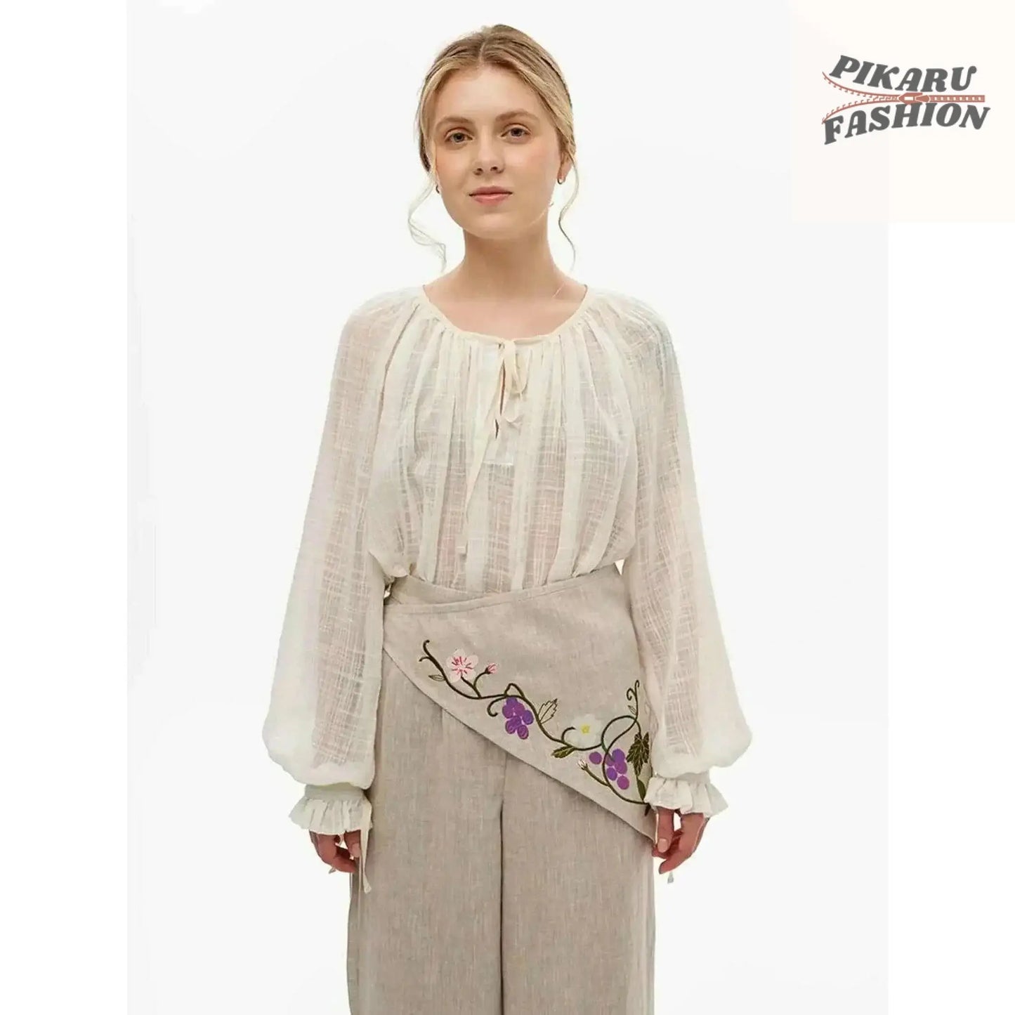 Boho Cotton Gauze Blouse - PIKARU FASHION