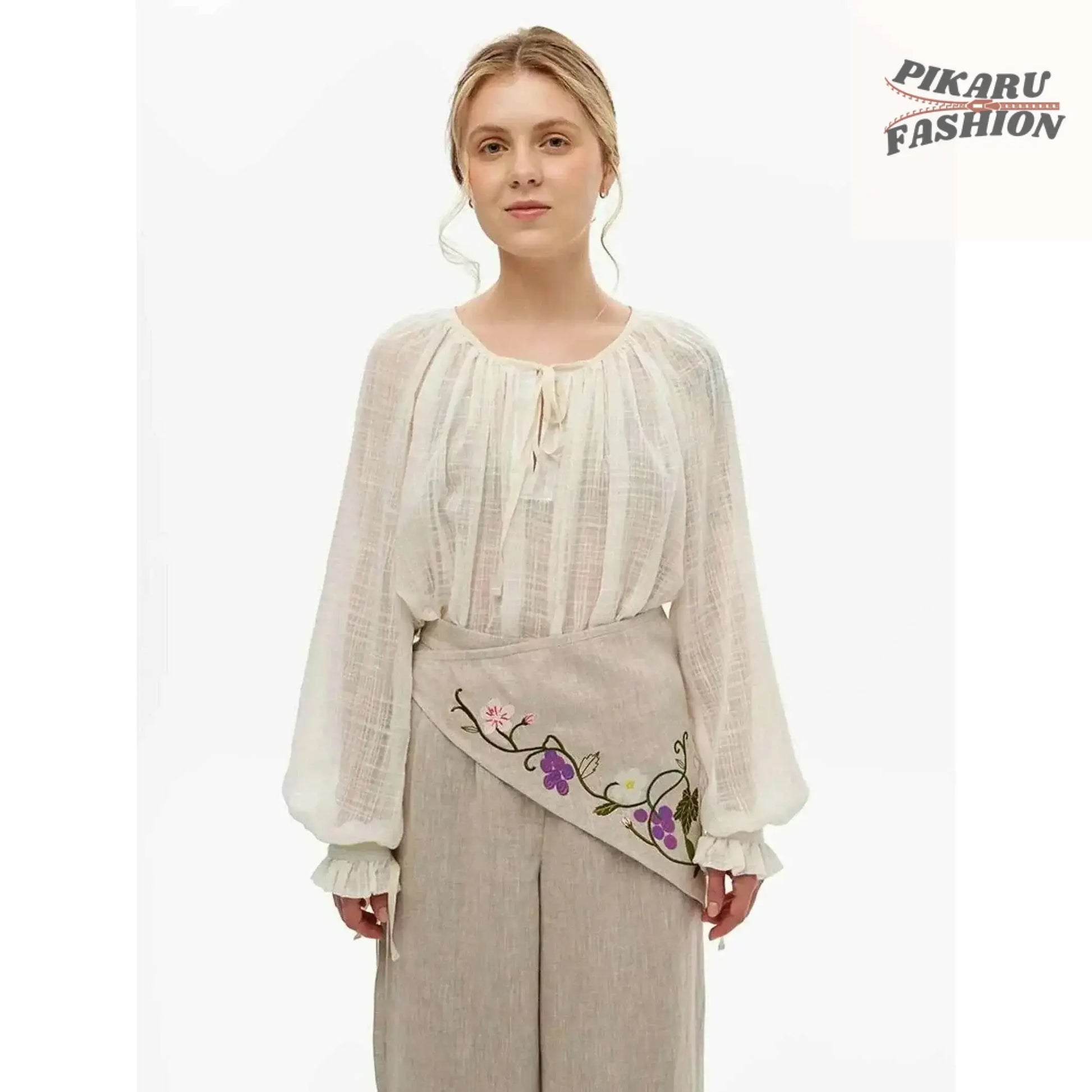 Boho Cotton Gauze Blouse - PIKARU FASHION