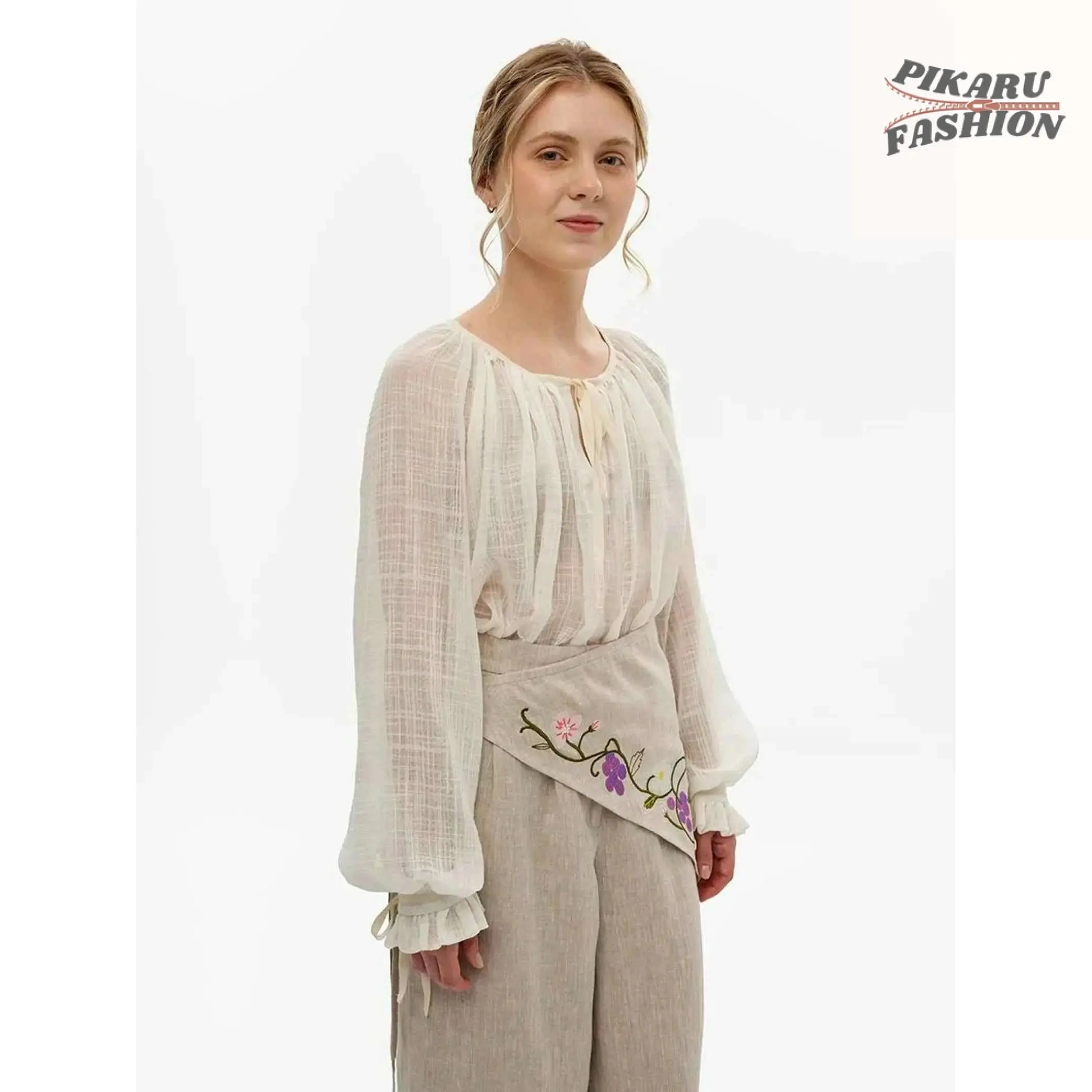 Boho Cotton Gauze Blouse - PIKARU FASHION