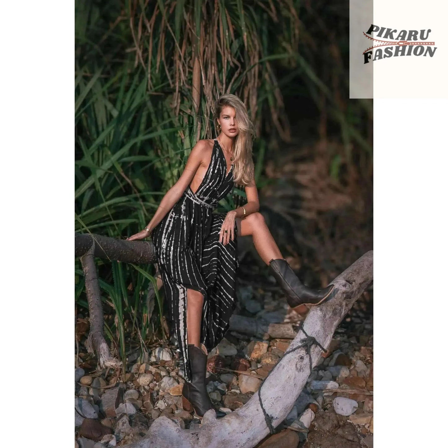 Boho Tie Dye Maxi Dress | Vacation Resort Wear | Summer Goddess Dress - PIKARU FASHION