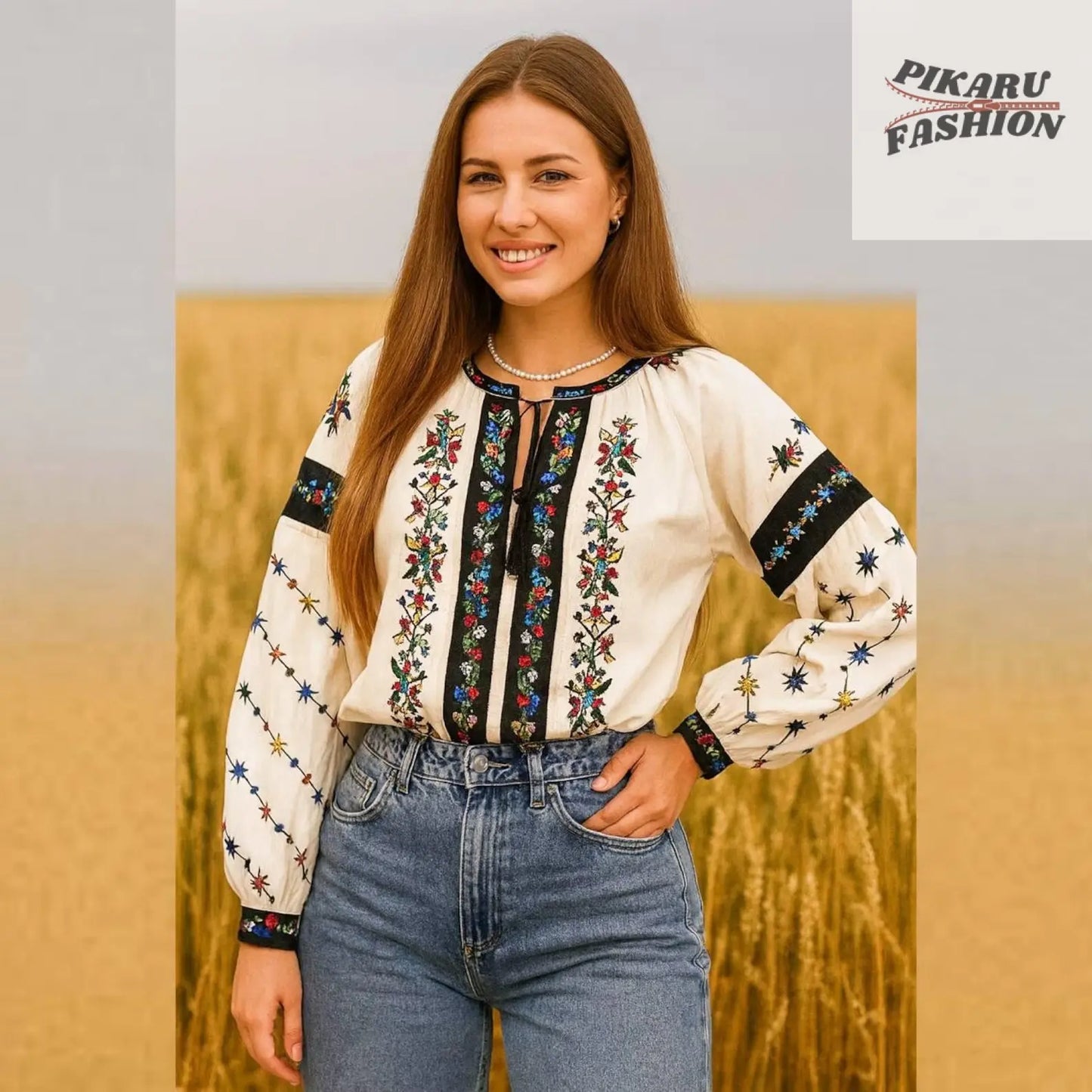 Vyshyvanka Ukrainian Blouse – Traditional Embroidered Top PIKARU FASHION