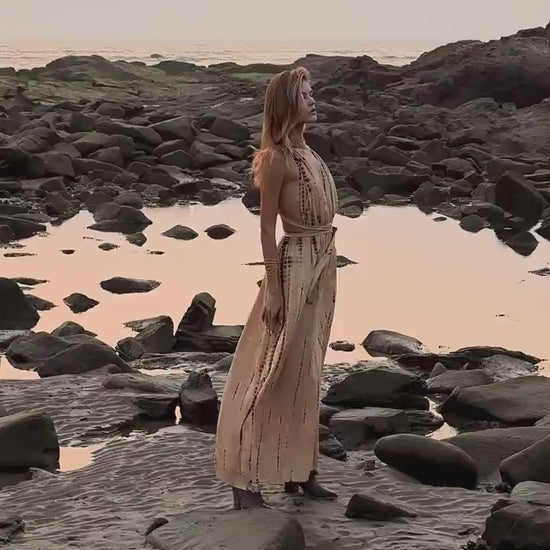 Boho Tie Dye Maxi Dress | Vacation Resort Wear | Summer Goddess Dress - PIKARU FASHION