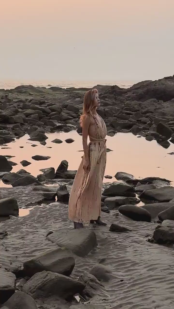 Boho Tie Dye Maxi Dress | Vacation Resort Wear | Summer Goddess Dress - PIKARU FASHION