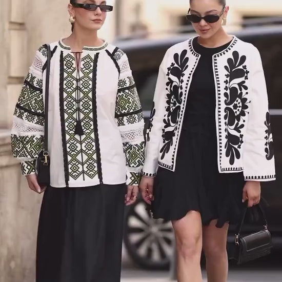 Ukrainian embroidery,ukrainian jacket,embroidered jacket, - PIKARU FASHION