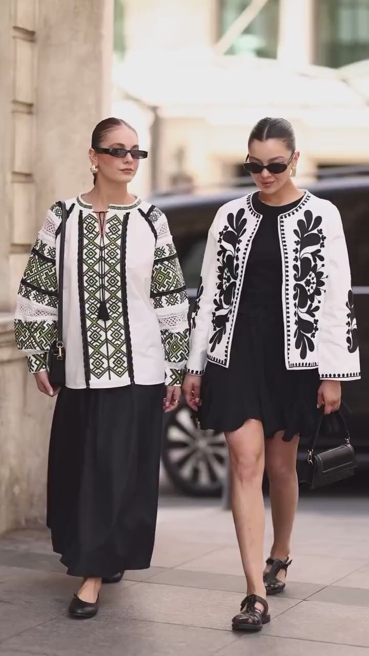 Ukrainian embroidery,ukrainian jacket,embroidered jacket, - PIKARU FASHION